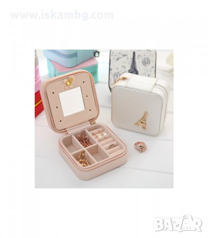 КОЖЕНА КУТИЯ ЗА БИЖУТА LUXOR, АЙФЕЛОВА КУЛА, КВАДРАТНА - код 1752, снимка 5 - Подаръци за жени - 33986921