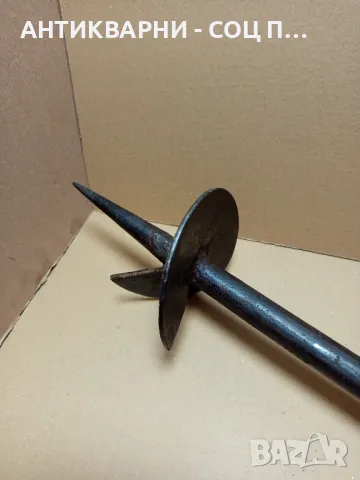 Стар Ръчно Изработен Инструмент За Правене На Дупки Свредло., снимка 2 - Антикварни и старинни предмети - 50038365