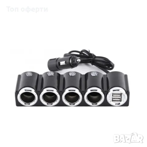 Разклонител за запалка 4-ка + 2 USB 1504
