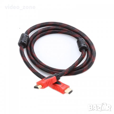 Кабел HDMI 19 пина мъжки - HDMI 19 пина мъжки с оплетка и ферит