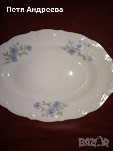 Елипсовидно порцеланово плато, снимка 2 - Прибори за хранене, готвене и сервиране - 40865827