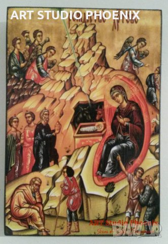 Икона Рождество Христово icona Rojdestvo Hristovo, снимка 4 - Икони - 12949870