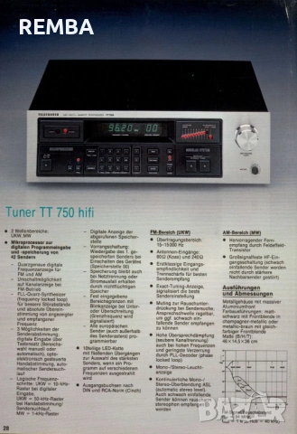 TELEFUNKEN TA750, TC750, TT750, CS20, снимка 11 - Ресийвъри, усилватели, смесителни пултове - 53514189