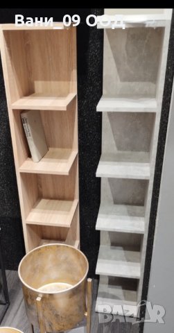 Висока ъглова етажерка на 5 етажа-3 цвята