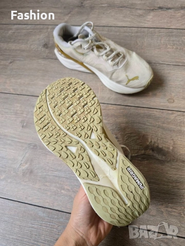 Оригинални маратонки PUMA x Frida Kahlo Nitro Running Shoes Beige/Gold., снимка 4 - Маратонки - 53094883