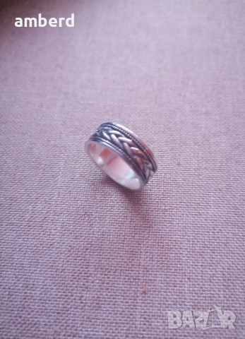 Сребърна халка - модел  R044, снимка 2 - Пръстени - 44611596