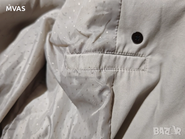 Нов дамски есенен шлифер тренчкот сиво бежов XS размер, снимка 3 - Шлифери - 51857659