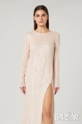Нова PATRIZIA PEPE Long Dress with Pink Sequins Дълга Дамска Рокля It 42 (BG S размер), снимка 12 - Рокли - 42610703