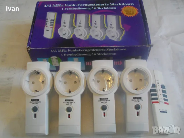 16 АМПЕРА КОНТАКТИ С ДИСТАНЦИОННО НОВИ НЕМСКИ ОРИГИНАЛНИ 4бр х 16А 433MHz SLG KUNSTSTOFF GmbH