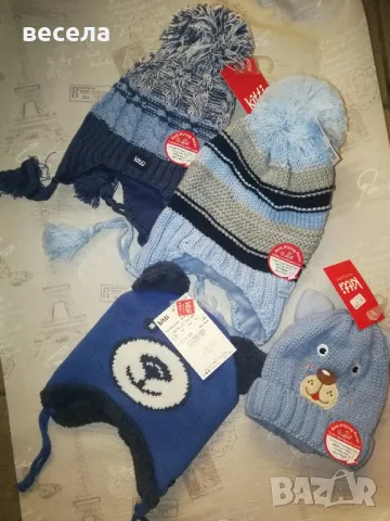 плетени детски шапки, мекички, различни големини и цветове , снимка 1