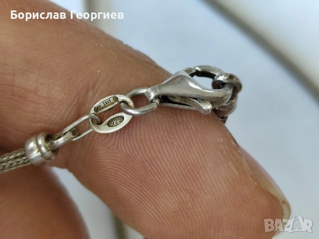 Сребърно колие 925, снимка 4 - Колиета, медальони, синджири - 53810328