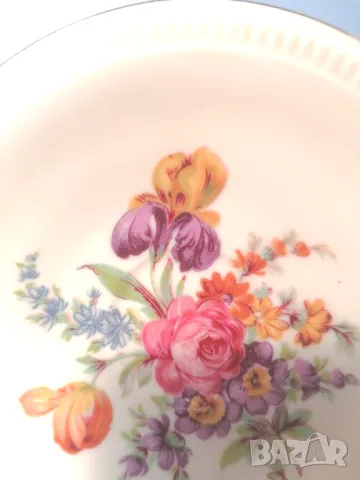 Чиния с цветя Чехословакия🌸, снимка 3 - Декорация за дома - 47901216