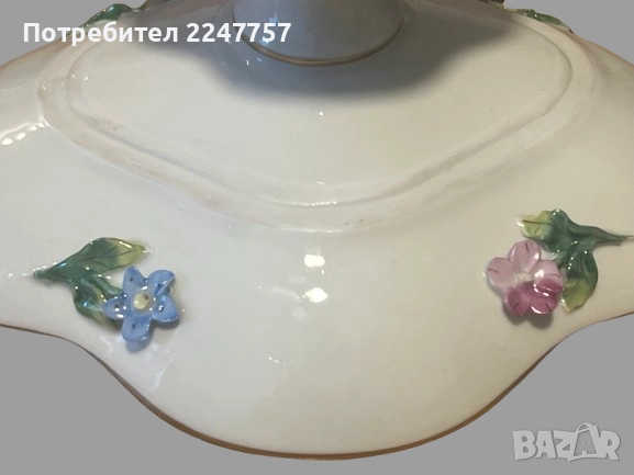 Фруктиера/ Бонбониера порцелан Dresden, снимка 6 - Антикварни и старинни предмети - 51582170