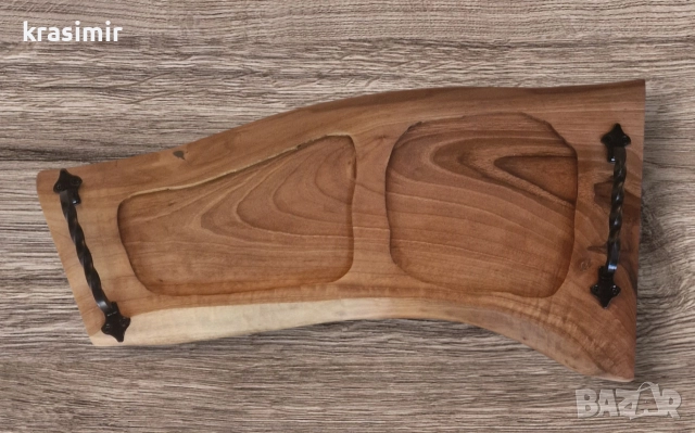 плато за сервиране и рязане от орех, снимка 4 - Аксесоари за кухня - 52619217