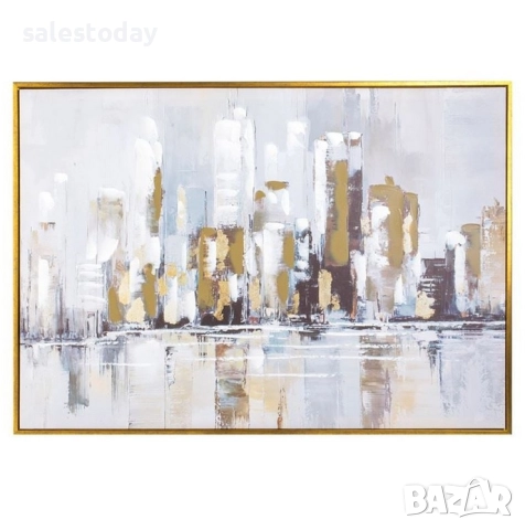 Картина с абстракт, Декоративна, 100x3x70 см