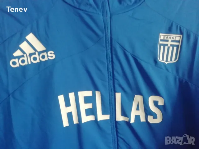 Hellas Greece Adidas Primeblue Adizero оригинално ново яке горнище ветровка Адидас Гърция дамско M, снимка 3 - Якета - 47667840