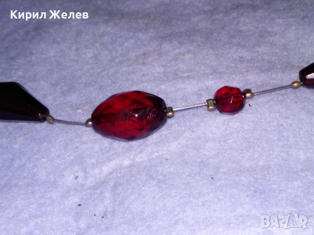 ПРЕКРАСНО ФАСЕТИРАНО КРИСТАЛНО РЕТРО АРТ НУВО СТИЛ ХЕНД МЕЙД КОЛИЕ 45511, снимка 17 - Колиета, медальони, синджири - 41753151