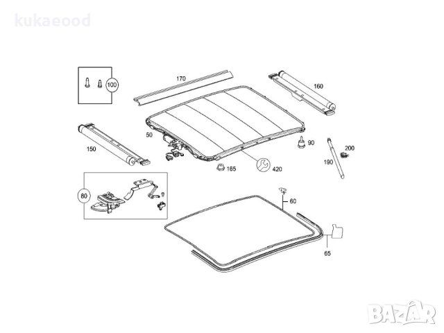 Уплътнение за люк на Mercedes A-Class W169, снимка 3 - Части - 51805851
