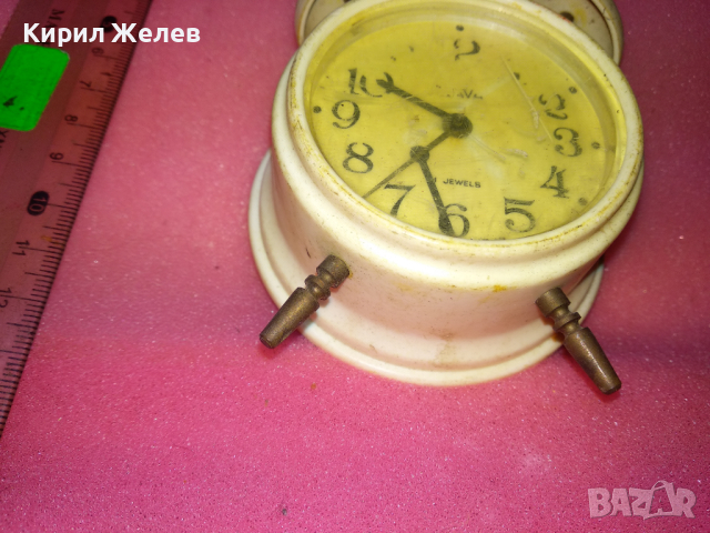 SLAVA MADE in USSR Стар КОЛЕКЦИОНЕРСКИ РУСКИ БУДИЛНИК МЕХАНИЧЕН НАСТОЛЕН ЧАСОВНИК СЛАВА СССР 30783, снимка 7 - Антикварни и старинни предмети - 44548894