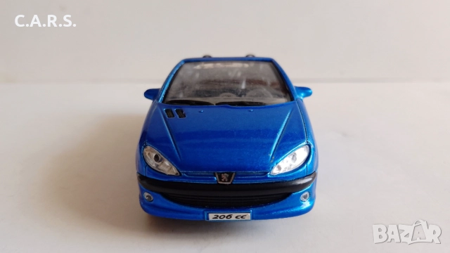 Peugeot 206 CC Cabrio Welly - Мащаб 1:34-39, снимка 7 - Колекции - 52545203