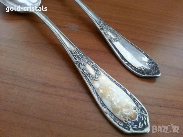 Руски прибори за сервиране лъжици мнц, снимка 2 - Антикварни и старинни предмети - 34179556