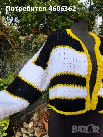 ръчно изплетена жилетка , снимка 3 - Жилетки - 52117126