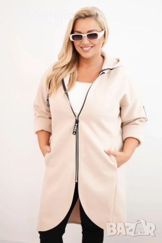 Елегантно дамско палто Plus Size с яка и големи джобове fango, 7цвята , снимка 9 - Палта, манта - 51684855