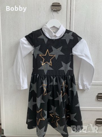 Рокля с бяла риза LC Waikiki 7-8 години, снимка 2 - Детски рокли и поли - 34241780