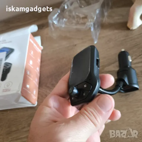 Трасмитер модулатор за автомобил FM Techstar® Bluetooth 4.0 AUX USB QC3.0 Display 1.8" MP3, снимка 7 - Аксесоари и консумативи - 47635058