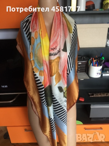 Копринен шал, снимка 6 - Шалове - 51717765