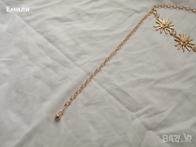 🌞 Дамски стилен колан-верижка-бижу със слънце в златист цвят , снимка 14 - Колани - 51196979
