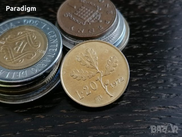 Монета - Италия - 20 лири | 1972г.