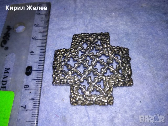 АЖУРЕН СРЕБЪРЕН ВИНТИДЖ - АРТ КРЪСТ МАРКОВО СРЕБРО 925 МАЙСТОРСКА ДИЗАЙНЕРСКА ИЗРАБОТКА 27661, снимка 2 - Колиета, медальони, синджири - 40575192