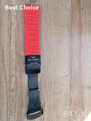 Силиконови каишки за часовник BREITLING 24mm, снимка 5 - Каишки за часовници - 52076228