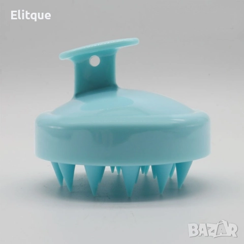 Силиконова четка за разнасяне на шампоан и масаж на скалпа, снимка 5 - Продукти за коса - 52865943