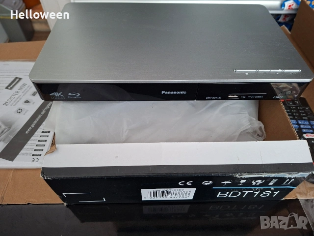 Blu-ray плеър Panasonic DMP-BDT181EG, 3D, Upscaling 4K, Smart, DLNA, снимка 8 - Плейъри, домашно кино, прожектори - 53601622