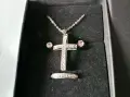 SWAROVSKI - СКЪПОЦЕНЕН Нежен Комплект КОЛИЕ с КРЪСТ ОБЕЦИ и ПРЪСТЕН в Оригиналната Кутийка СВАРОВСКИ, снимка 2