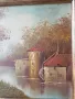 38x33см/2бр стари картини масло върху платно/пейзажи/картина в дървена рамка, снимка 9