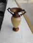 Стара малка ваза амфора оникс бронз, снимка 3