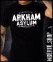 Черна тениска с щампа ARKHAM ASYLUM