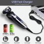 Нова Електрическа самобръсначка за мъже/Водоустойчиви мокри и сухи ротации/USB, снимка 7