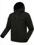 Работно Тактическо Ветроустойчиво яке с качулка, с много джобове, Цвят -Черен, снимка 5
