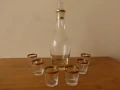 Стъклен сервиз за ракия 1970 г, снимка 1