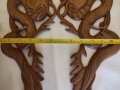 Дърво резба от благородно дърво малки дракончета , снимка 2