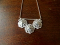 Посребрено дамско колие с елемент "цветове", снимка 1