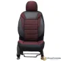 Тапицерия за автомобил, кола, седалки 1181 класико черно / бордо, снимка 3