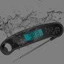 Дигитален термометър за храна с вградена сонда , диапазон на измерване -50°C - 300°C, черен, снимка 5
