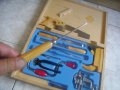 Нов Немски Комплект Мини Ръчни Инструменти в Дървен Куфар-15 бр-Старо Качество-За Моделизъм , снимка 16