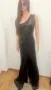 Дълга черна рокля с едно рамо, снимка 6
