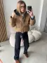Gucci Дамско Двулицево Яке Бомбър С Монограм И Качулка Гучи Код E170, снимка 2